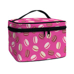 Sweet Macarons Pattern Print Travel Makeup Bag
