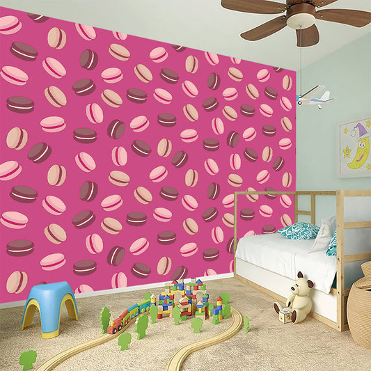 Sweet Macarons Pattern Print Wall Sticker