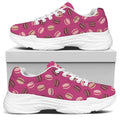 Sweet Macarons Pattern Print White Chunky Shoes