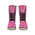 Sweet Macarons Pattern Print Winter Boots