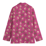 Sweet Macarons Pattern Print Women's Blazer