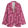 Sweet Macarons Pattern Print Women's Cotton Blazer