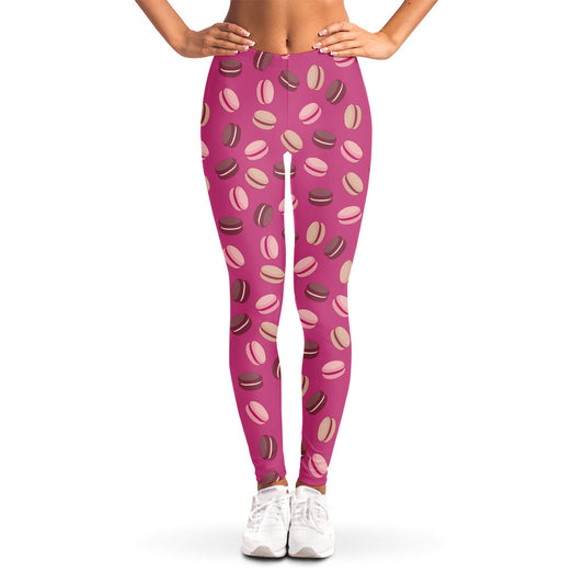 Sweet Macarons Pattern Print Women's Leggings