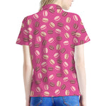 Sweet Macarons Pattern Print Women's Polo Shirt