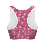 Sweet Macarons Pattern Print Women's Sports Bra