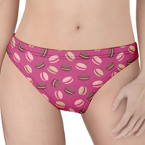 Sweet Macarons Pattern Print Women's Thong