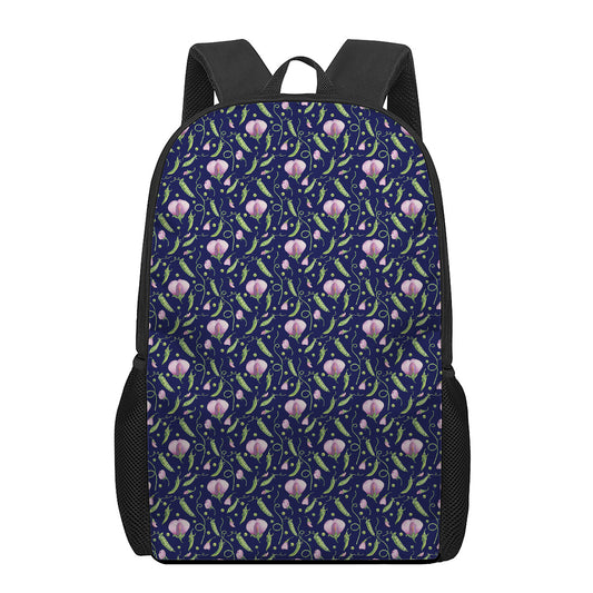 Sweet Pea Floral Pattern Print 17 Inch Backpack