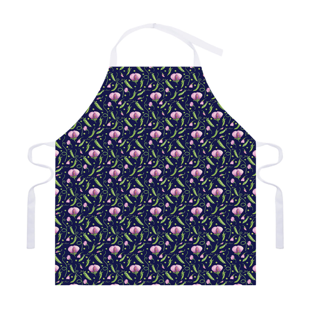 Sweet Pea Floral Pattern Print Adjustable Apron