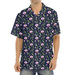 Sweet Pea Floral Pattern Print Aloha Shirt