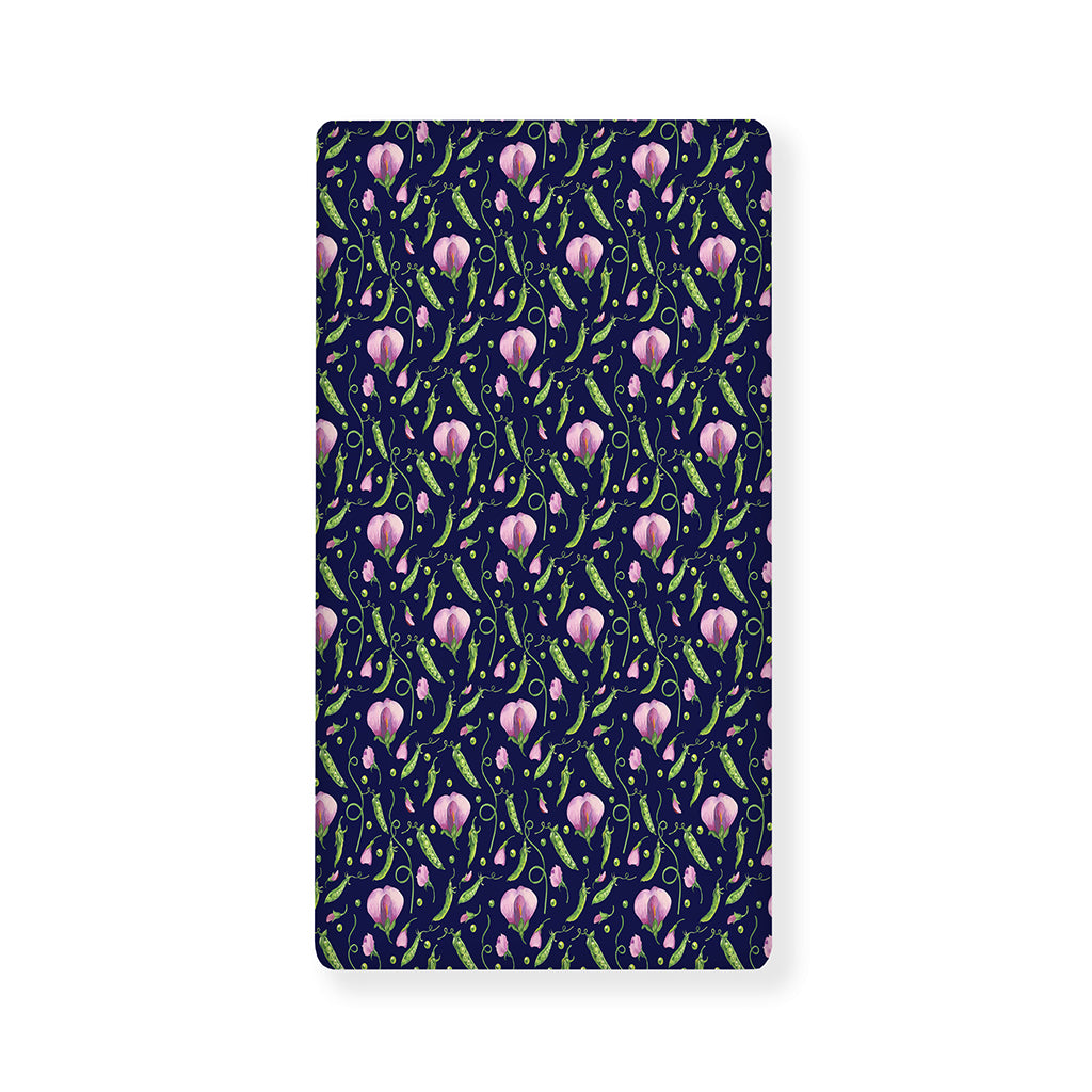 Sweet Pea Floral Pattern Print Baby Crib Sheet