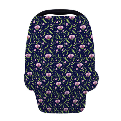 Sweet Pea Floral Pattern Print Baby Seat Cover