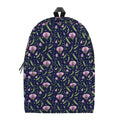 Sweet Pea Floral Pattern Print School Backpack