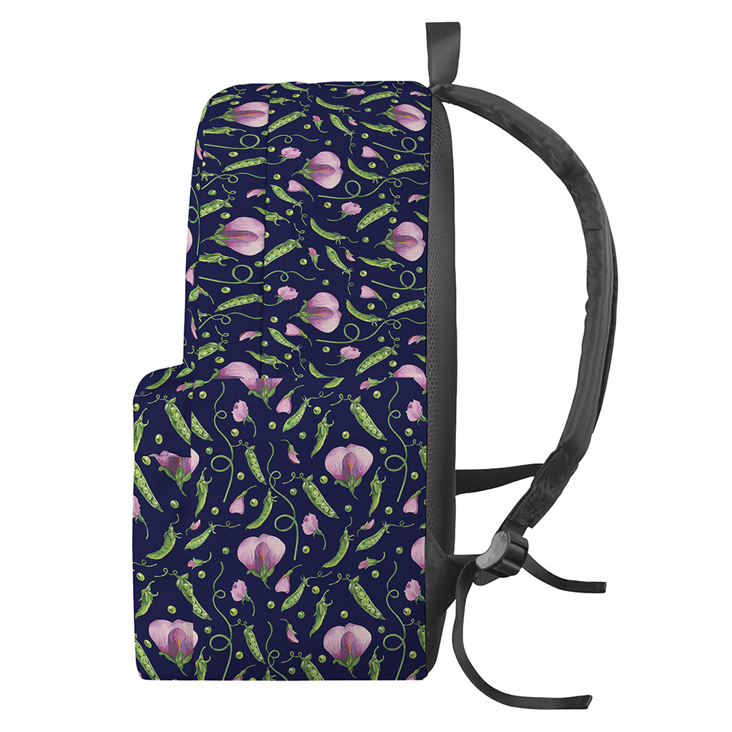 Sweet Pea Floral Pattern Print Backpack