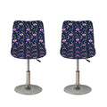 Sweet Pea Floral Pattern Print Bar Stool Covers