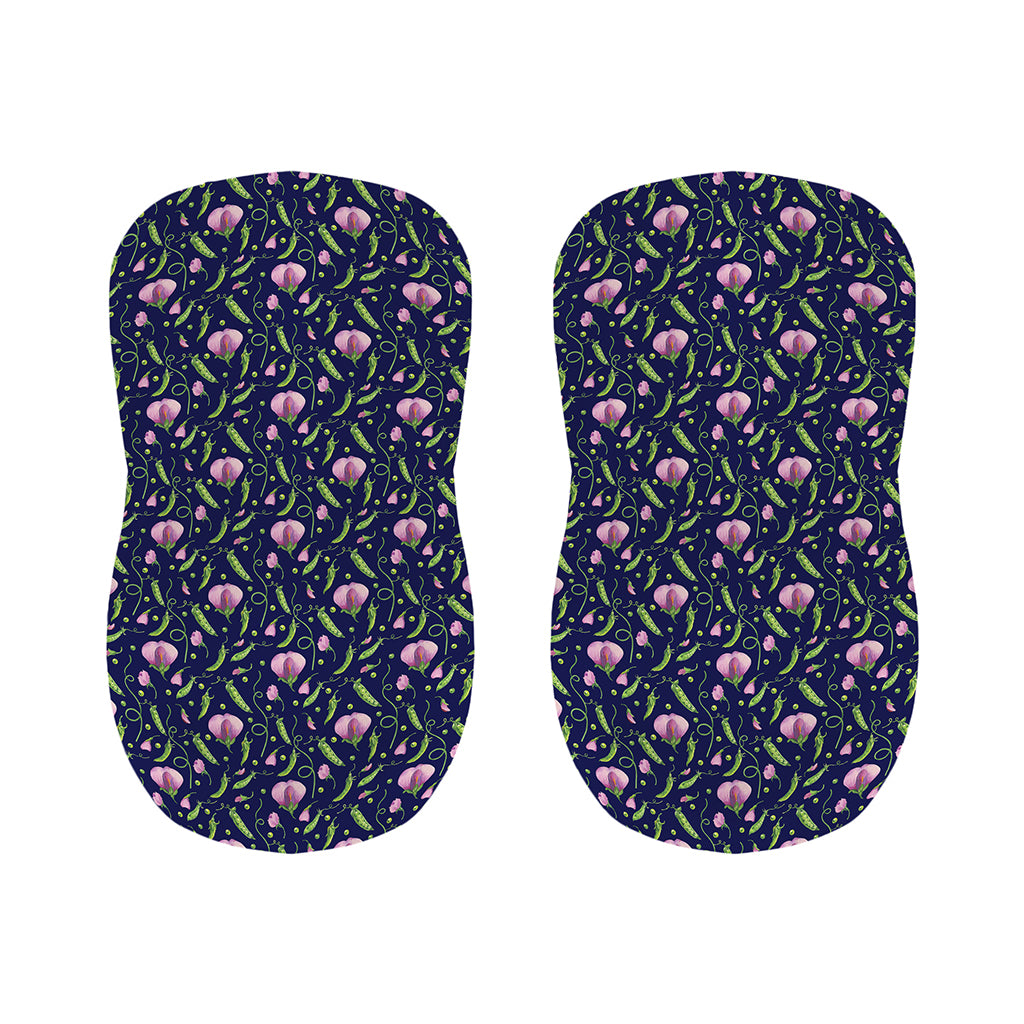 Sweet Pea Floral Pattern Print Bar Stool Covers