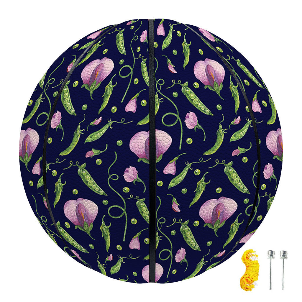Sweet Pea Floral Pattern Print Basketball