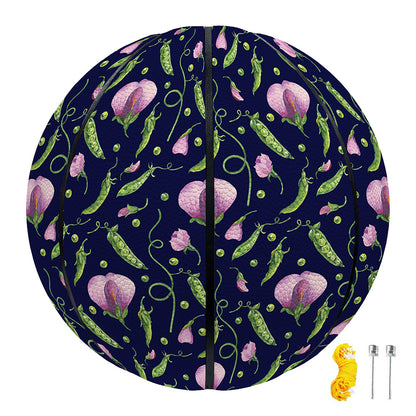 Sweet Pea Floral Pattern Print Basketball