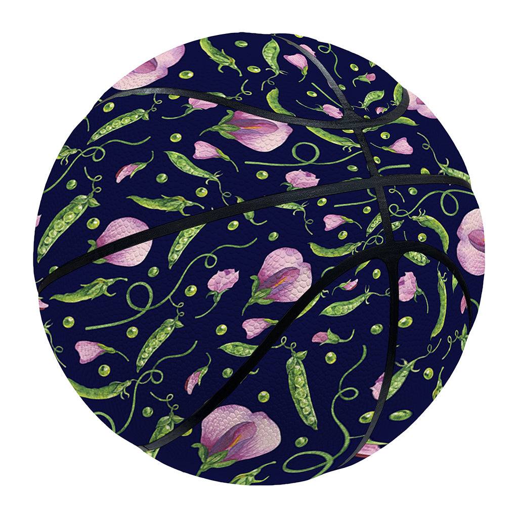 Sweet Pea Floral Pattern Print Basketball