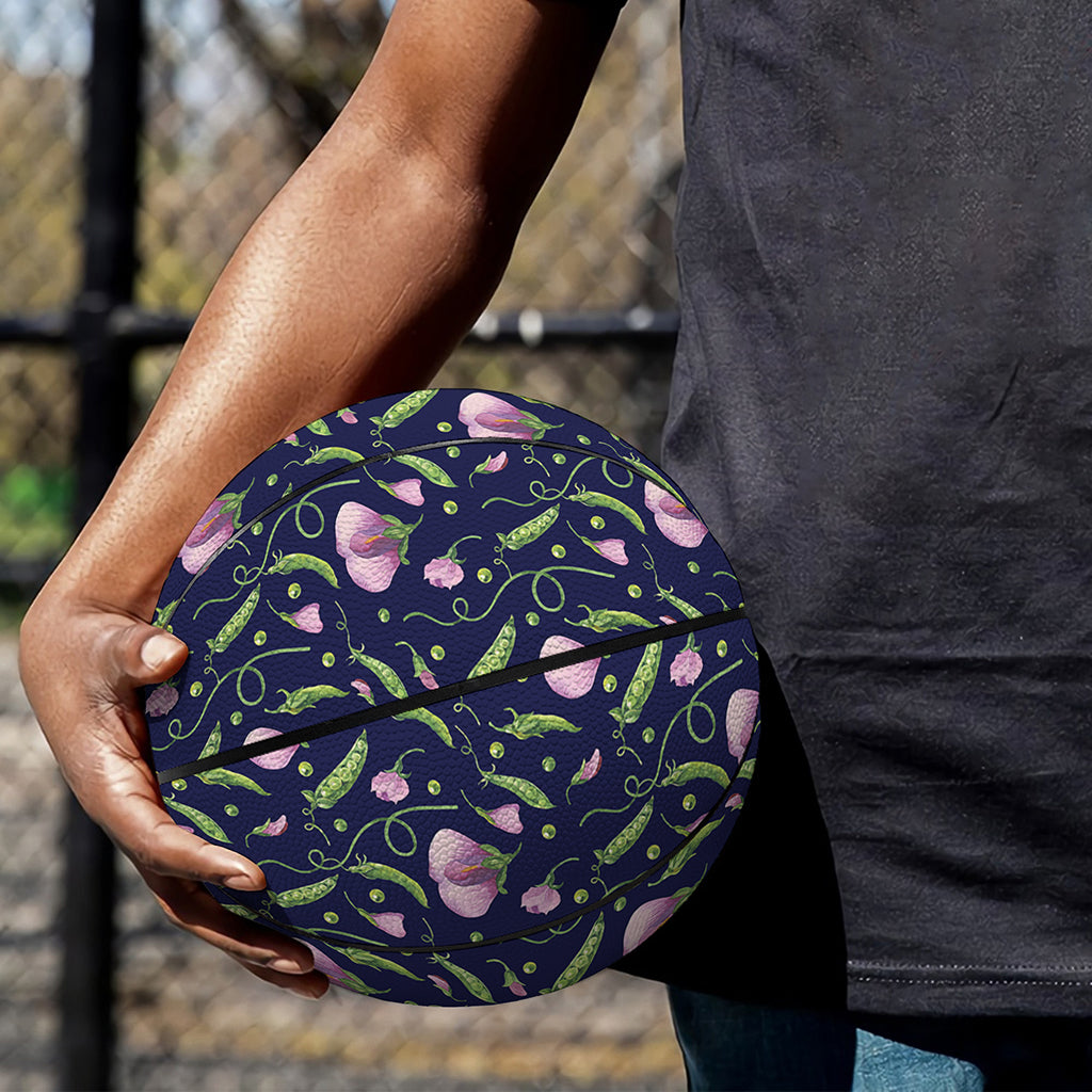 Sweet Pea Floral Pattern Print Basketball