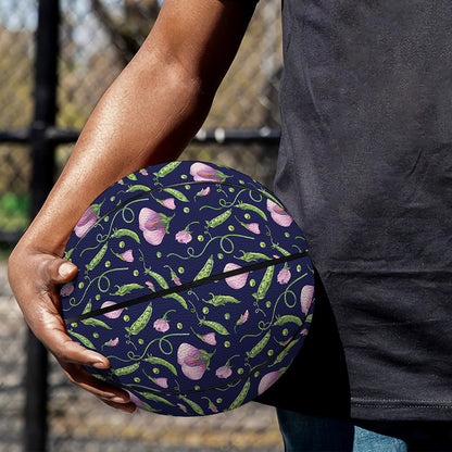 Sweet Pea Floral Pattern Print Basketball