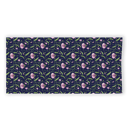 Sweet Pea Floral Pattern Print Beach Towel