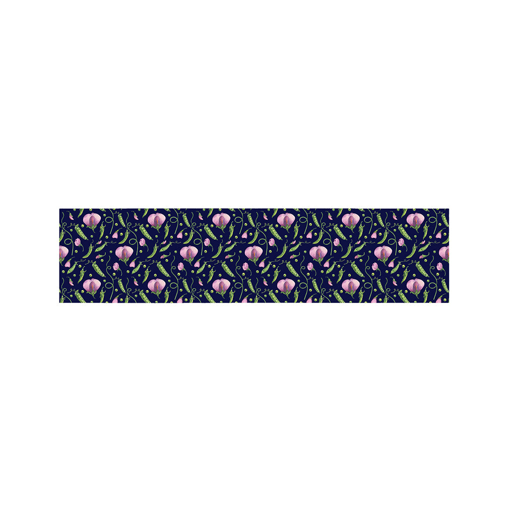 Sweet Pea Floral Pattern Print Bed Runner