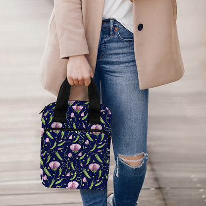 Sweet Pea Floral Pattern Print Bible Tote Bag