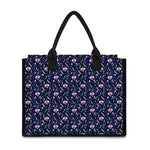 Sweet Pea Floral Pattern Print Canvas Tote Bag