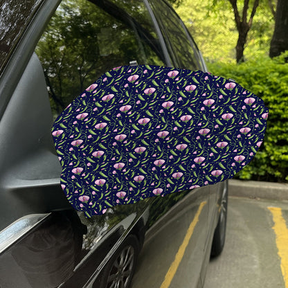 Sweet Pea Floral Pattern Print Car Side Mirror Covers