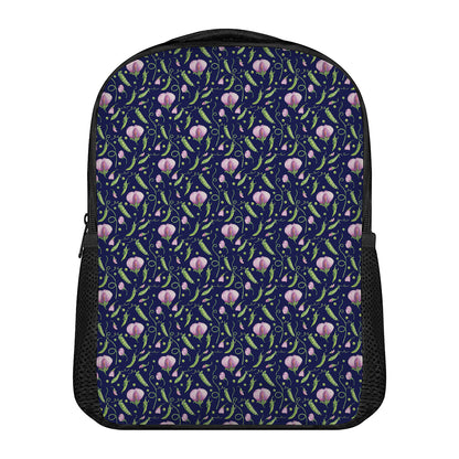 Sweet Pea Floral Pattern Print Casual Backpack