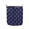 Sweet Pea Floral Pattern Print Collapsible Laundry Basket