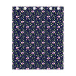Sweet Pea Floral Pattern Print Curtain