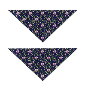 Sweet Pea Floral Pattern Print Dog Bandana