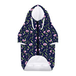 Sweet Pea Floral Pattern Print Dog Zip Up Hoodie
