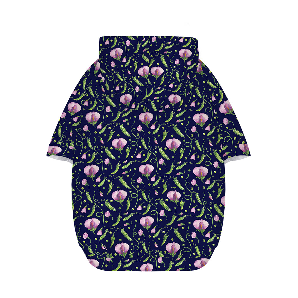 Sweet Pea Floral Pattern Print Dog Zip Up Hoodie