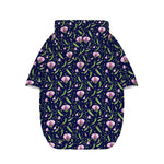 Sweet Pea Floral Pattern Print Dog Zip Up Hoodie