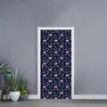 Sweet Pea Floral Pattern Print Door Sticker