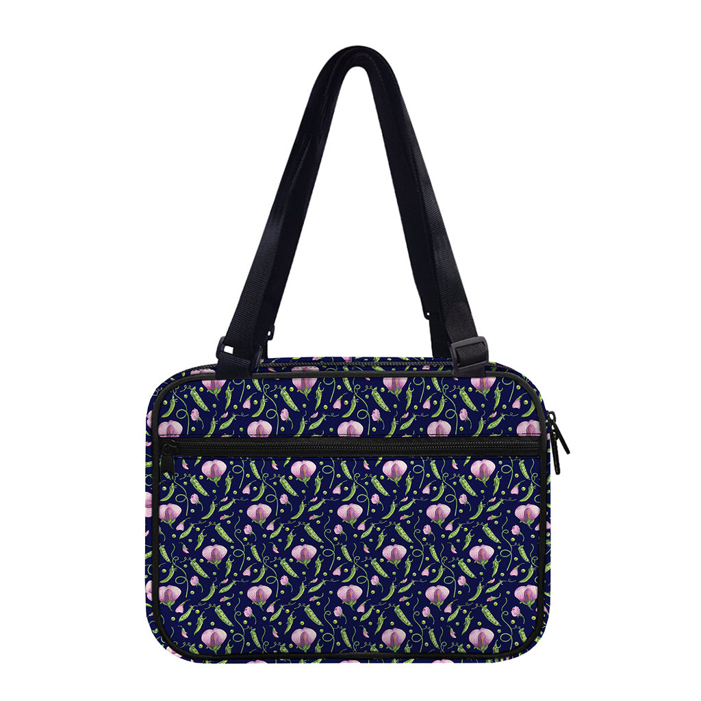 Sweet Pea Floral Pattern Print Double Strap Bible Bag