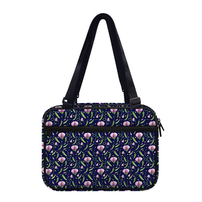Sweet Pea Floral Pattern Print Double Strap Bible Bag