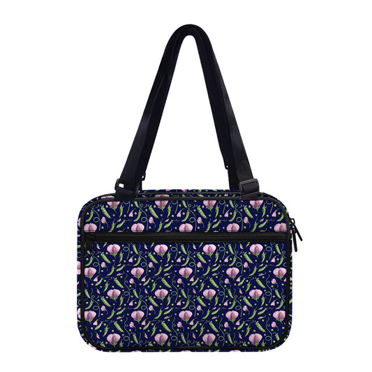 Sweet Pea Floral Pattern Print Double Strap Bible Bag