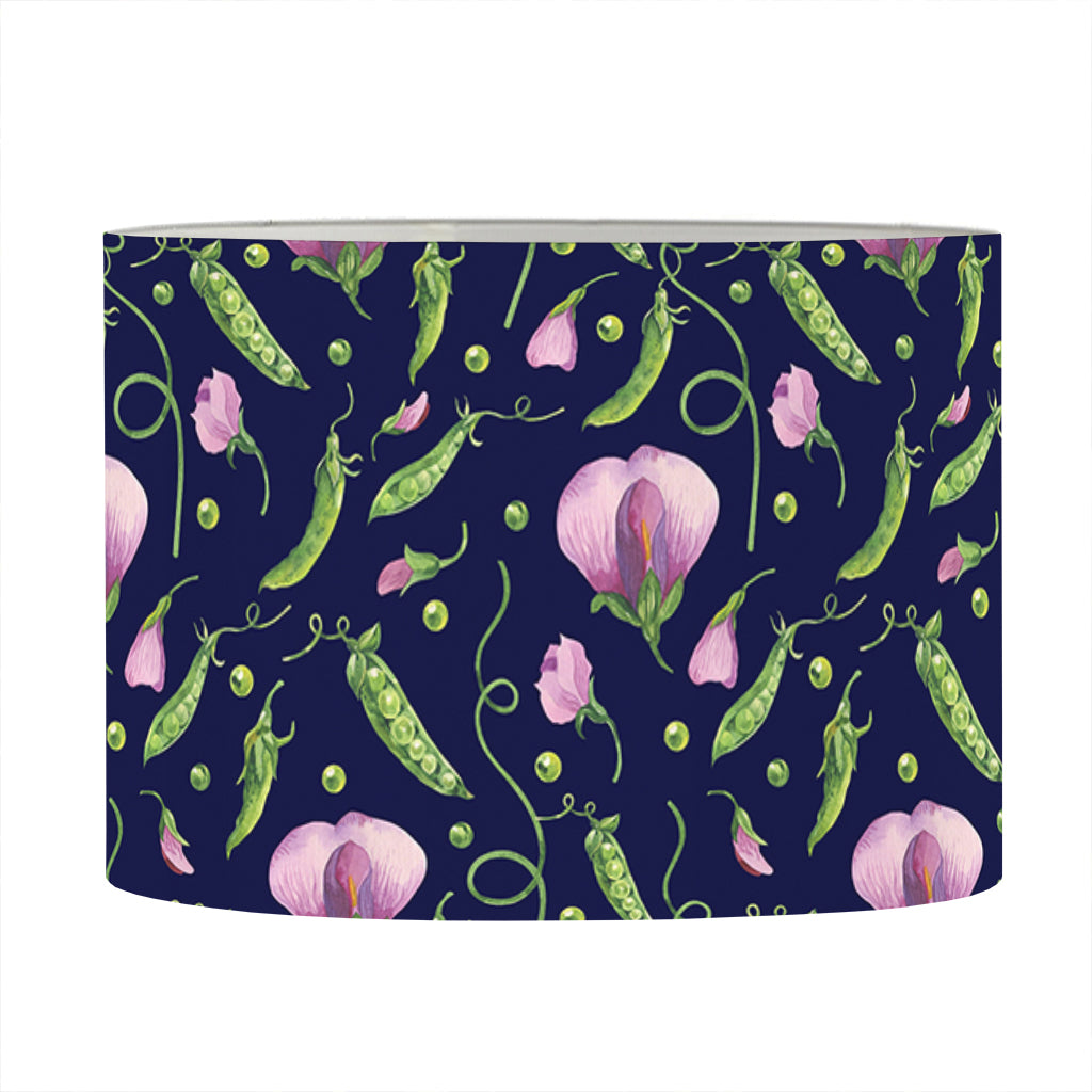 Sweet Pea Floral Pattern Print Drum Lamp Shade