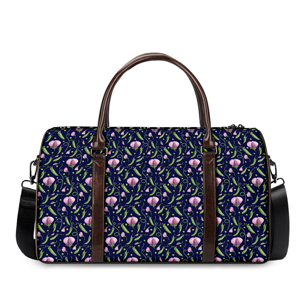 Sweet Pea Floral Pattern Print Duffle Bag