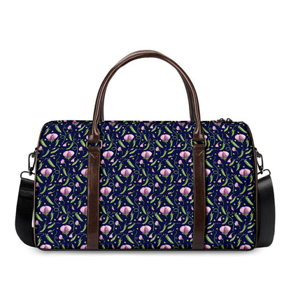Sweet Pea Floral Pattern Print Duffle Bag