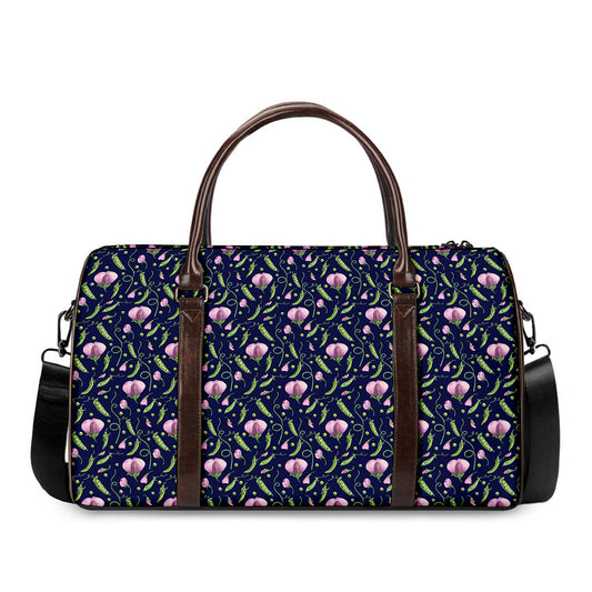 Sweet Pea Floral Pattern Print Duffle Bag