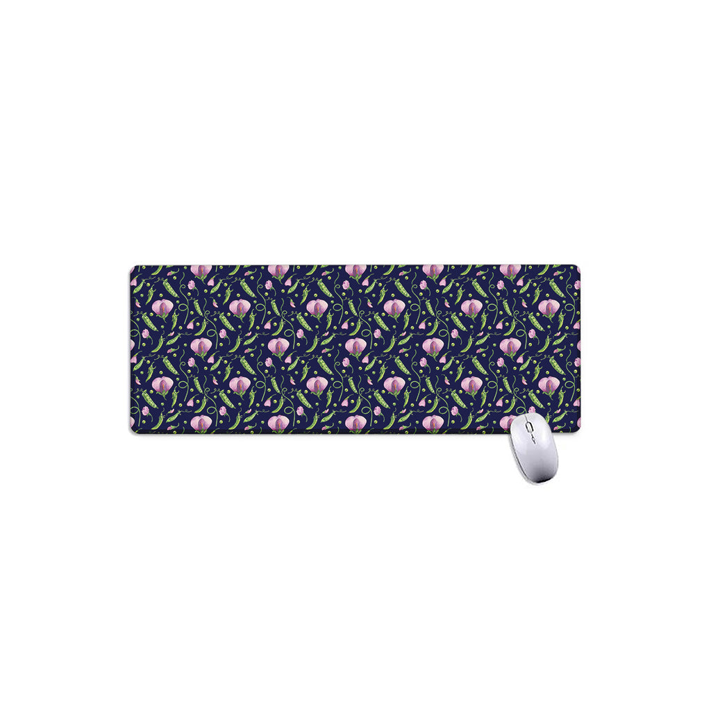 Sweet Pea Floral Pattern Print Extended Mouse Pad