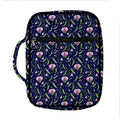 Sweet Pea Floral Pattern Print Front Pocket Bible Bag