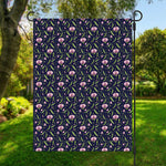 Sweet Pea Floral Pattern Print Garden Flag