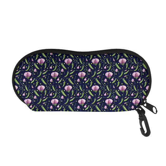 Sweet Pea Floral Pattern Print Glasses Case