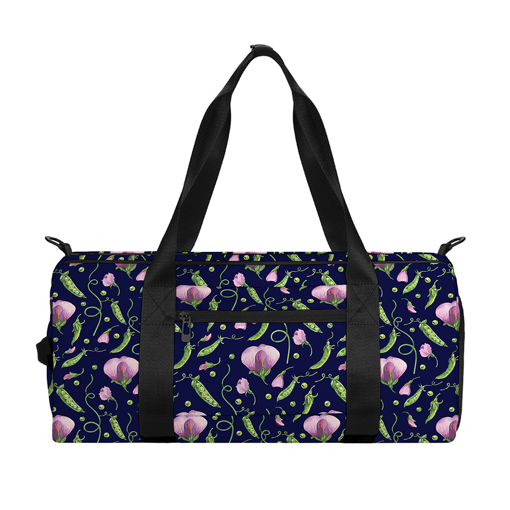 Sweet Pea Floral Pattern Print Gym Bag