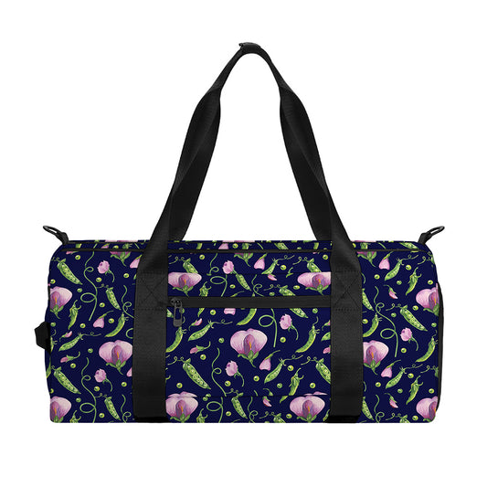Sweet Pea Floral Pattern Print Gym Bag
